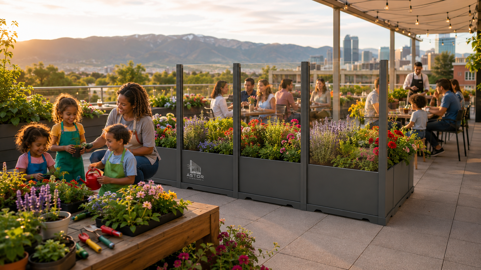 ASTOR GardenLine modular planter partition concept