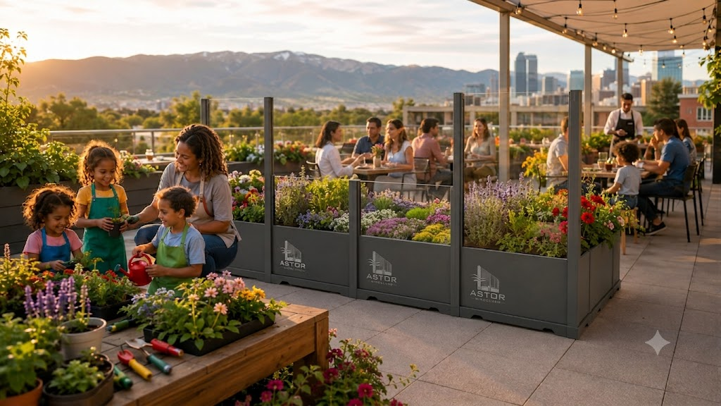 ASTOR GardenLine modular planter partition concept